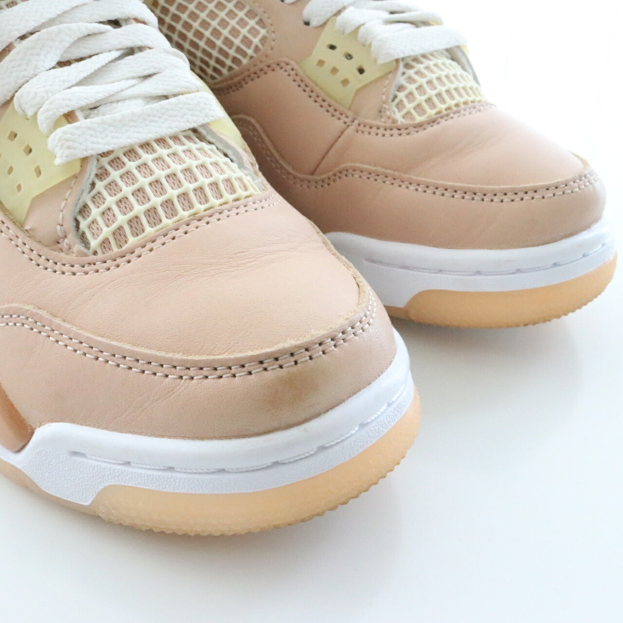 NIKE Air Jordan 4 Shimmer Sneakers Beige Size 23.5cm