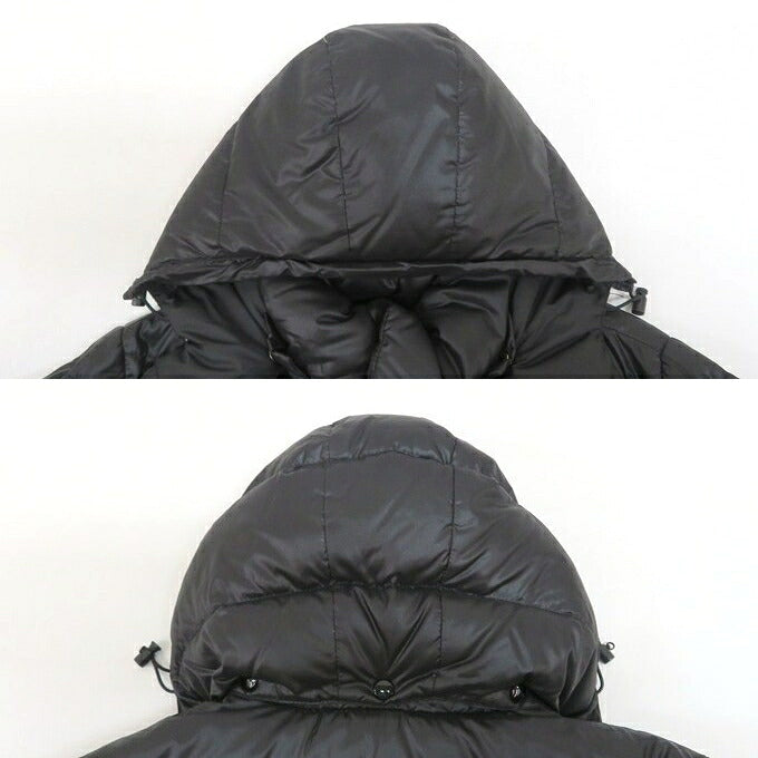 DUVETICA Black Hooded Down Jacket Size 46