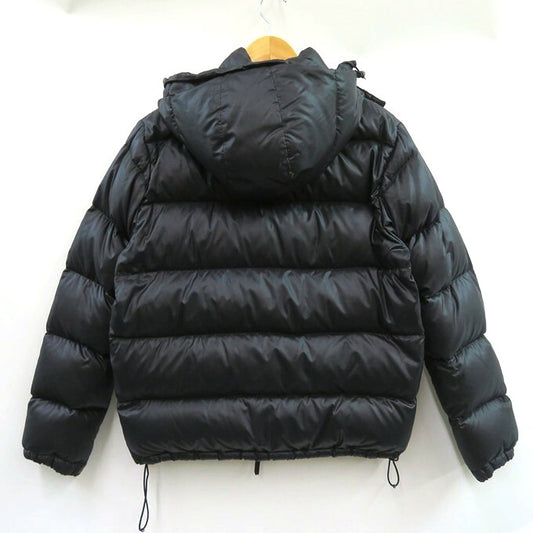 DUVETICA Black Hooded Down Jacket Size 46