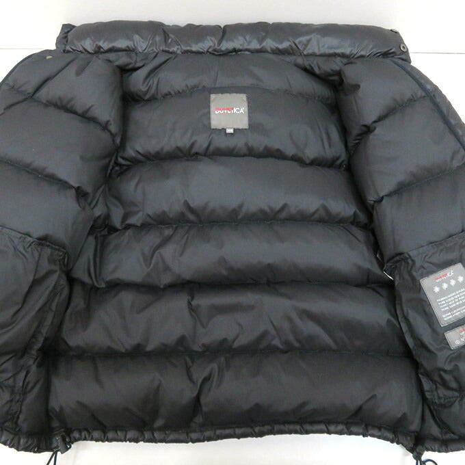 DUVETICA Black Hooded Down Jacket Size 46
