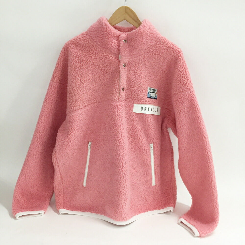 HUMAN MADE Boa Fleece Pullover Hoodie Pink Size L