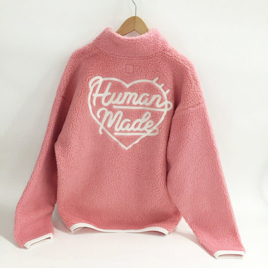HUMAN MADE Boa Fleece Pullover Hoodie Pink Size L
