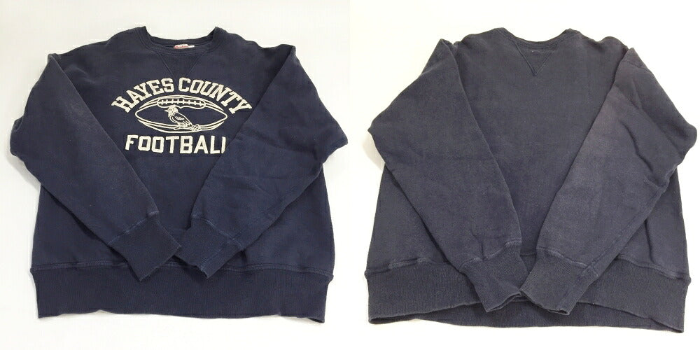 WARE HOUSE Navy Double V College Logo Sweatshirt Size 42