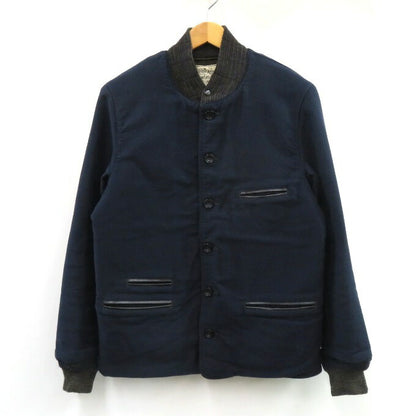 SUGAR CANE 9oz Moleskin Troy Blanket Jacket Navy Size M