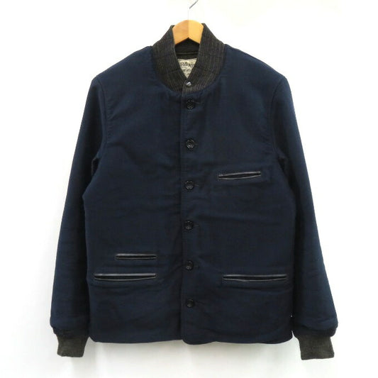 SUGAR CANE 9oz Moleskin Troy Blanket Jacket Navy Size M