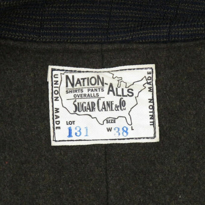 SUGAR CANE 9oz Moleskin Troy Blanket Jacket Navy Size M
