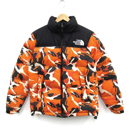 THE NORTH FACE Novelty Nuptse Jacket Black Orange Size M