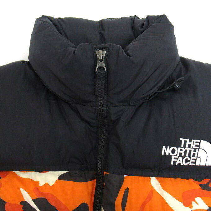 THE NORTH FACE Novelty Nuptse Jacket Black Orange Size M