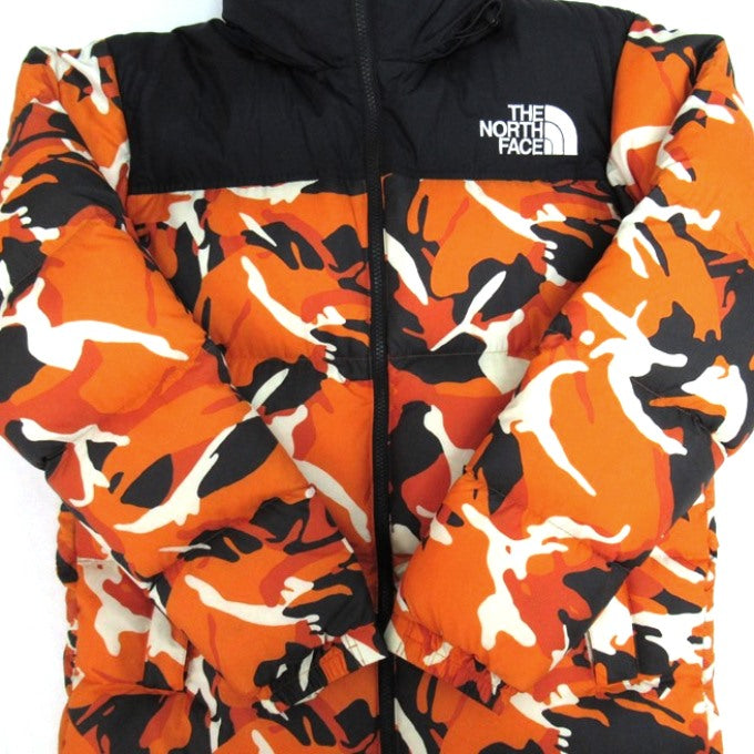 THE NORTH FACE Novelty Nuptse Jacket Black Orange Size M