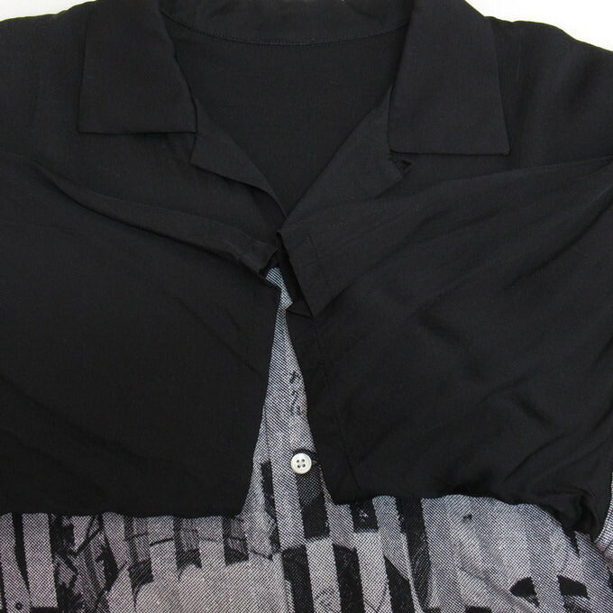 F-LAGSTUF-F x KOSUKE KAWAMURA 20SS Rayon Shirt Black Size XL