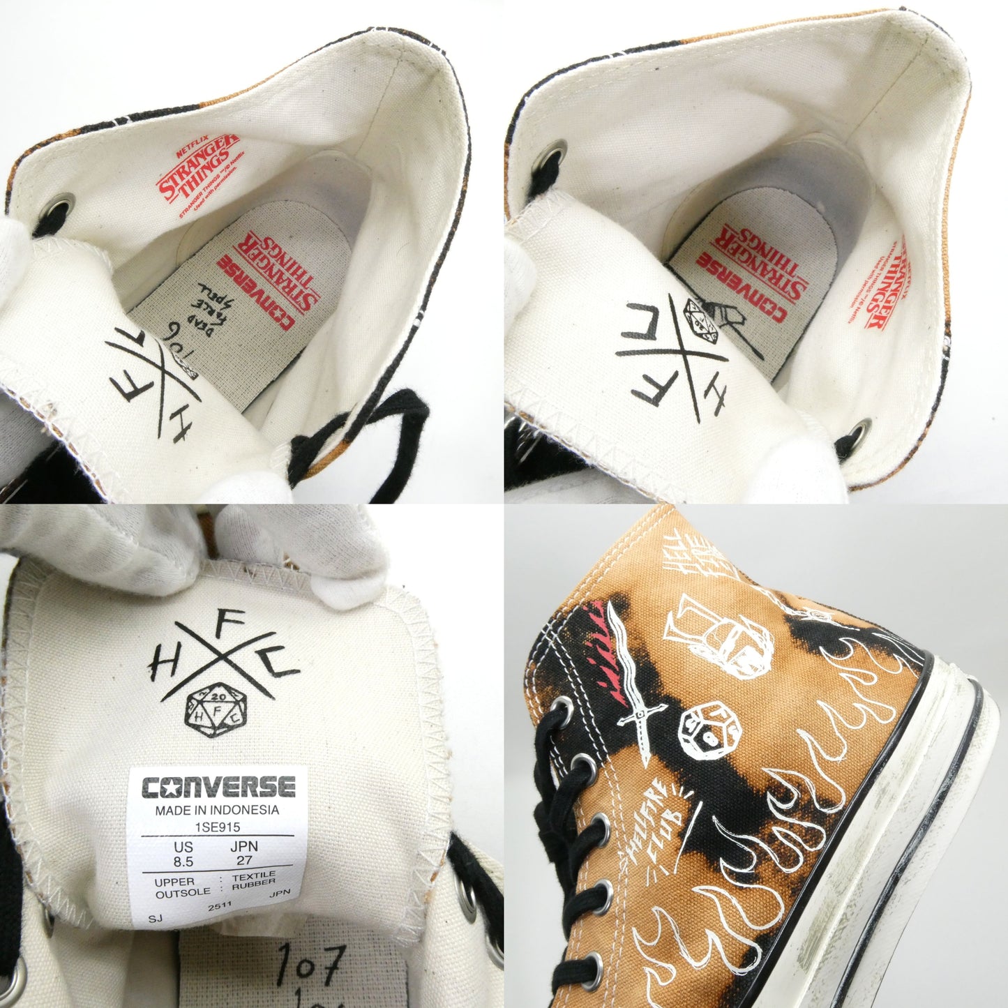 converse All Star Aged Stranger Things Hi Sneakers