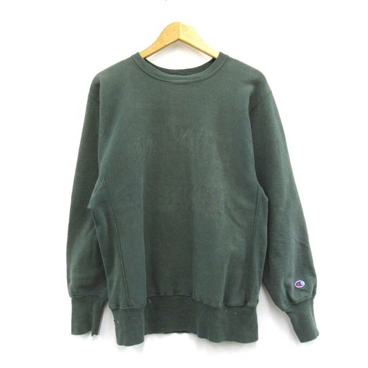 Champion 90s USA Made Reverse Weave Green Sweatshirt Size L