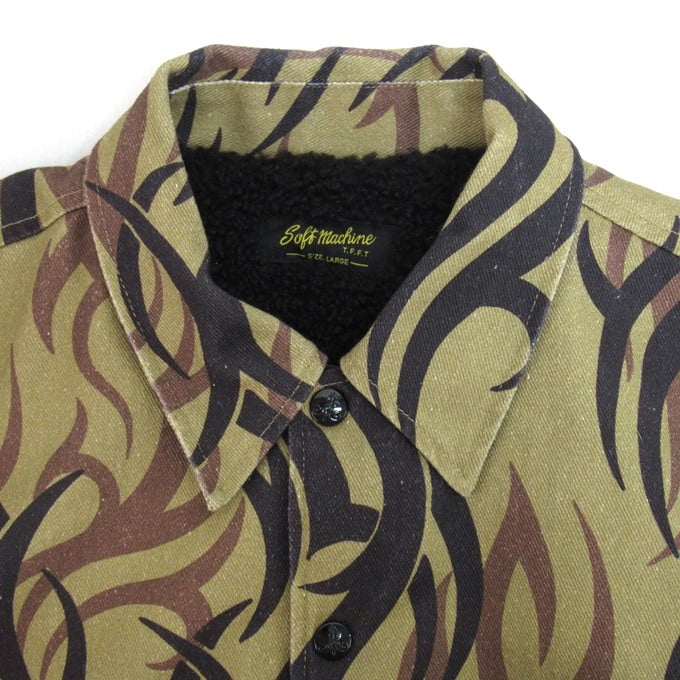 Softmachine TRIBE Tribal Boa Jacket Beige Size L Size