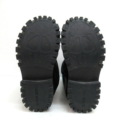 NAKED WOLFE Disturb Black Leather Platform Boots Size EU40