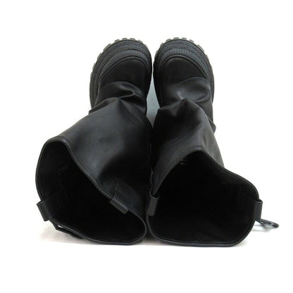 NAKED WOLFE Disturb Black Leather Platform Boots Size EU40
