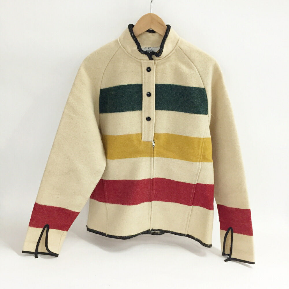 WOOLRICH Wool Blanket Multi-Border Pullover Multi Size M