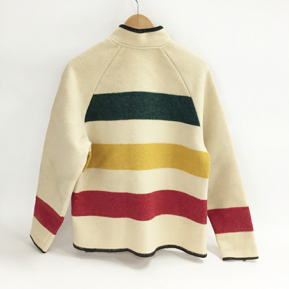 WOOLRICH Wool Blanket Multi-Border Pullover Multi Size M