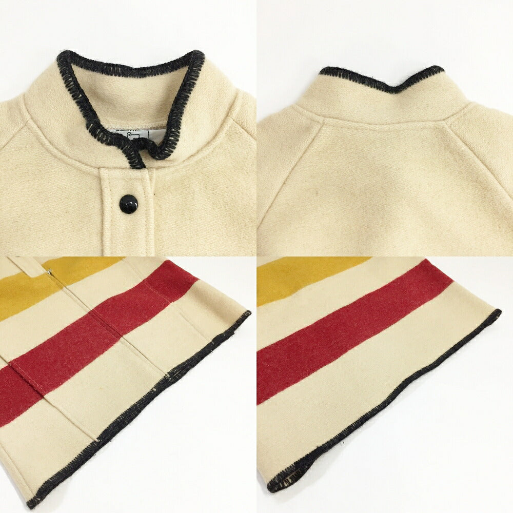 WOOLRICH Wool Blanket Multi-Border Pullover Multi Size M