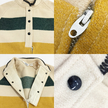 WOOLRICH Wool Blanket Multi-Border Pullover Multi Size M