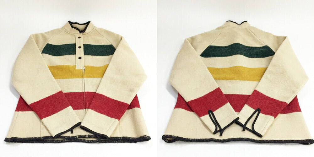 WOOLRICH Wool Blanket Multi-Border Pullover Multi Size M