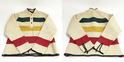 WOOLRICH Wool Blanket Multi-Border Pullover Multi Size M