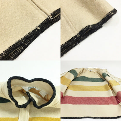 WOOLRICH Wool Blanket Multi-Border Pullover Multi Size M