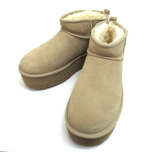 UGG Classic Ultra Mini Platform Boots Beige Size 27cm