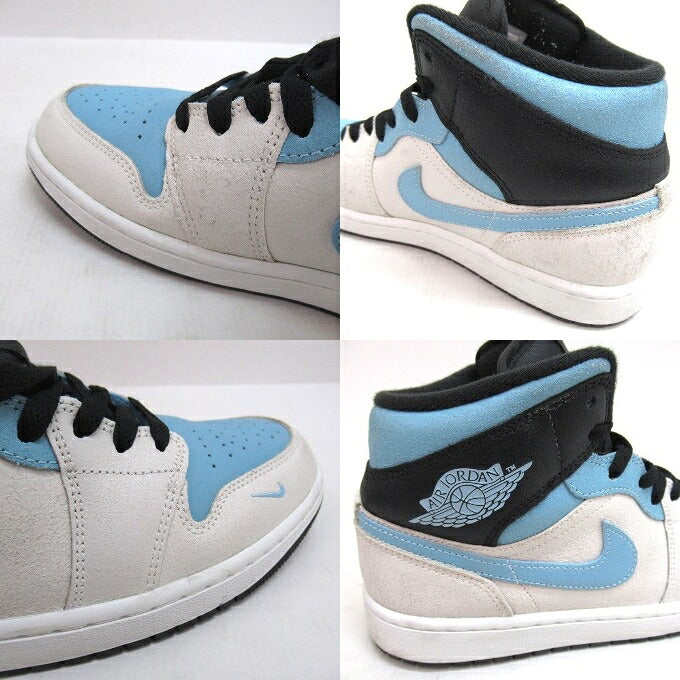 NIKE Air Jordan 1 Mid SE Summit White Sneakers Size 27cm