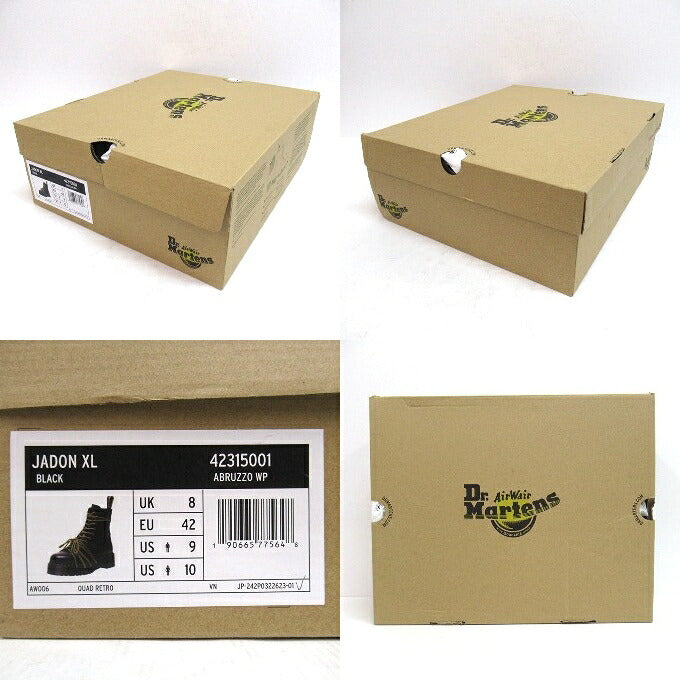 Dr.Martens Jadon XL 8-Eye Boots Black/Yellow Size UK8