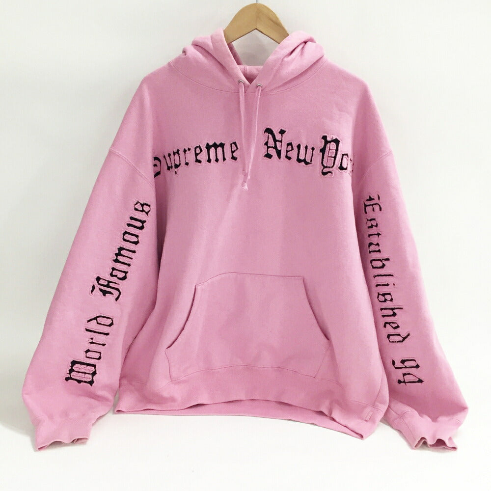Supreme Contrast Cutout Logo Hoodie Pink Size L