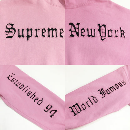 Supreme Contrast Cutout Logo Hoodie Pink Size L