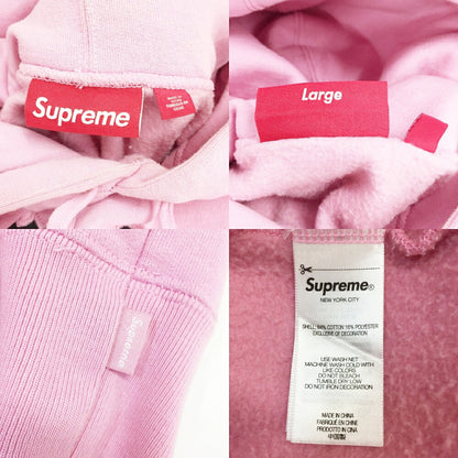 Supreme Contrast Cutout Logo Hoodie Pink Size L