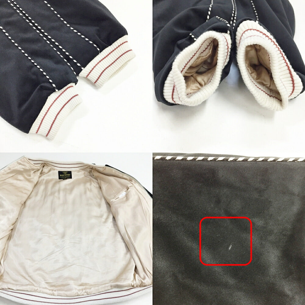 HOUSTON Velveteen Souvenir Jacket Black Size L