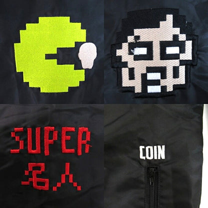 PUNK DRUNKERS x PAC-MAN Reversible MA-1 Jacket Black Size XL