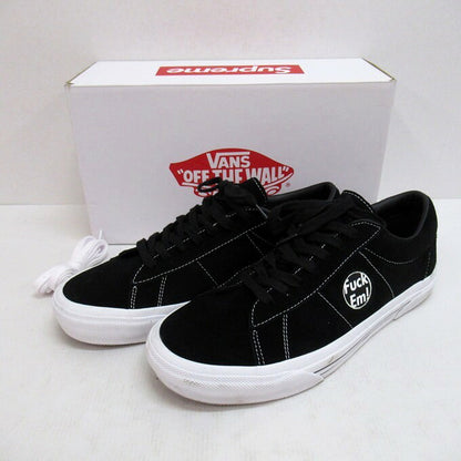 VANS x SUPREME Sid Fuck Em Black White Sneakers Size 28.5cm