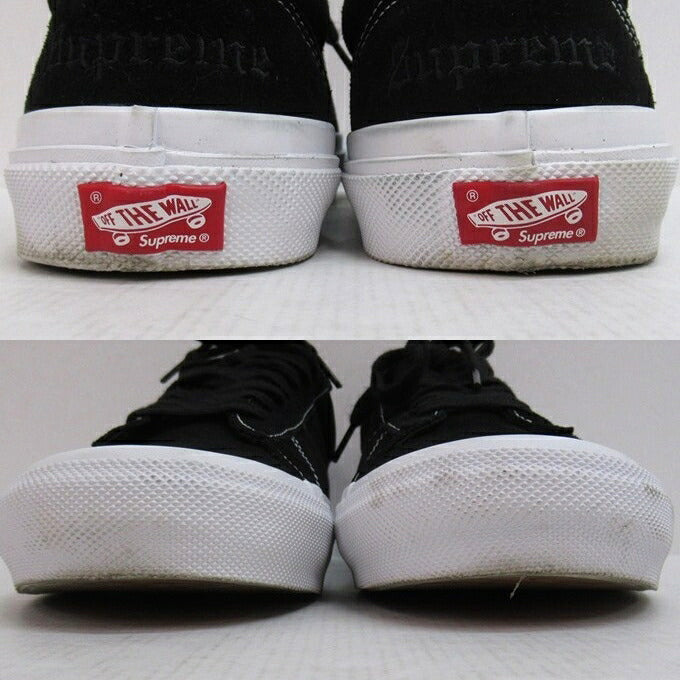 VANS x SUPREME Sid Fuck Em Black White Sneakers Size 28.5cm
