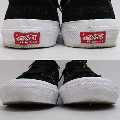 VANS x SUPREME Sid Fuck Em Black White Sneakers Size 28.5cm