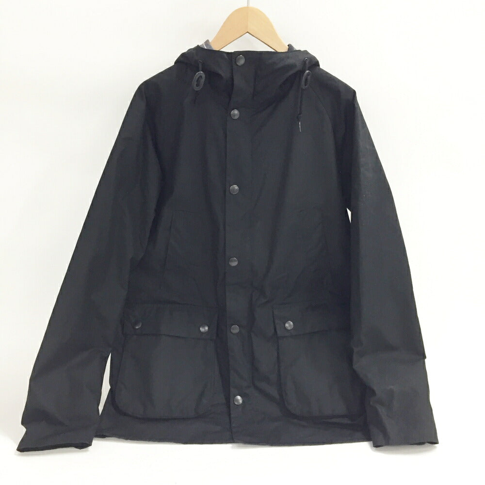 Barbour Bedale Hooded Wax Jacket Black Size 42