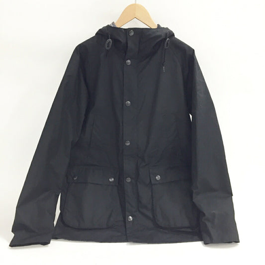 Barbour Bedale Hooded Wax Jacket Black Size 42