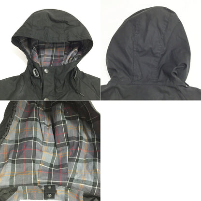 Barbour Bedale Hooded Wax Jacket Black Size 42