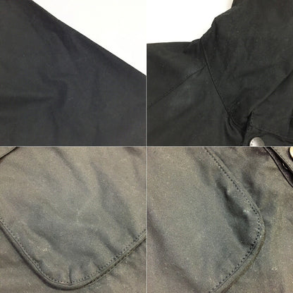 Barbour Bedale Hooded Wax Jacket Black Size 42