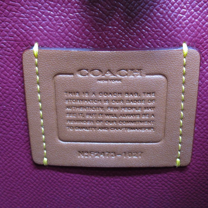 COACH Signature 2-Way Bucket Bag Brown/Purple Size ONE SIZE