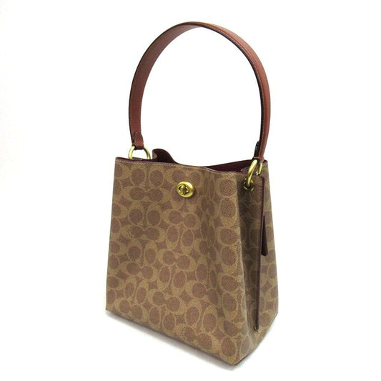 COACH Signature 2-Way Bucket Bag Brown/Purple Size ONE SIZE