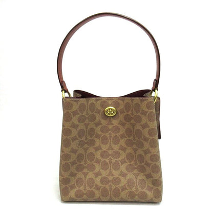COACH Signature 2-Way Bucket Bag Brown/Purple Size ONE SIZE