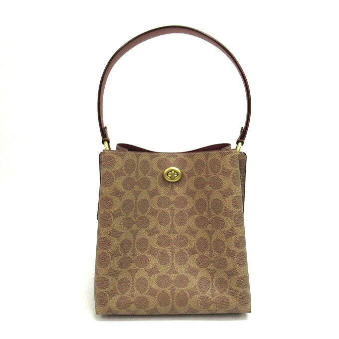 COACH Signature 2-Way Bucket Bag Brown/Purple Size ONE SIZE