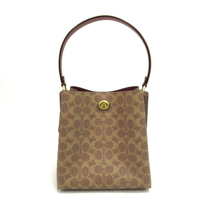 COACH Signature 2-Way Bucket Bag Brown/Purple Size ONE SIZE