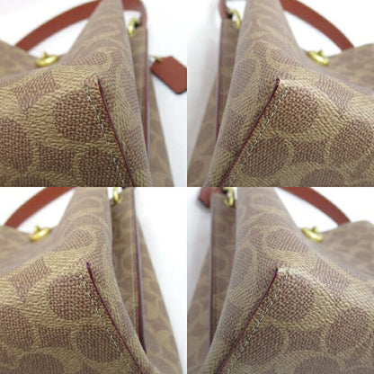 COACH Signature 2-Way Bucket Bag Brown/Purple Size ONE SIZE