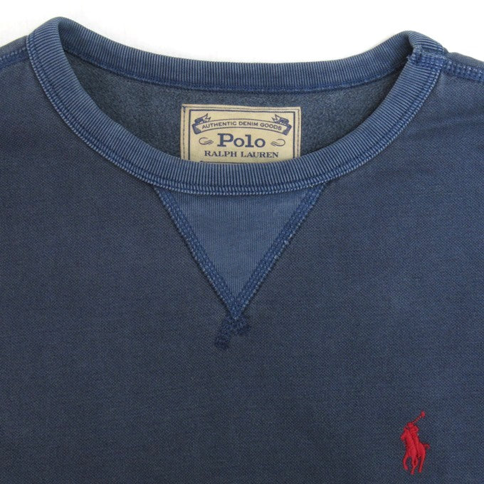 POLO RALPH LAUREN Long Sleeve Sweatshirt Blue Size M