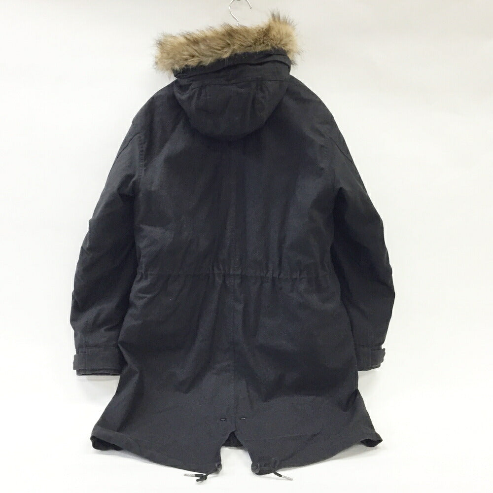 FRED PERRY Zip Liner Mod Parka Coat Black Size M