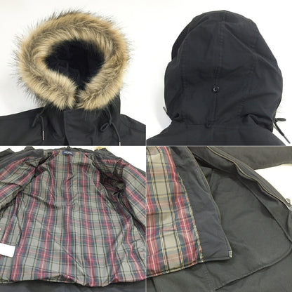 FRED PERRY Zip Liner Mod Parka Coat Black Size M